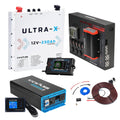 KickAss Smart 12V 230Ah Ultra-X Lithium Slimline Complete Dual Battery Kit - Arctic White with 2000W Inverter, 40A DCDC Charger, Display Panel, Wiring