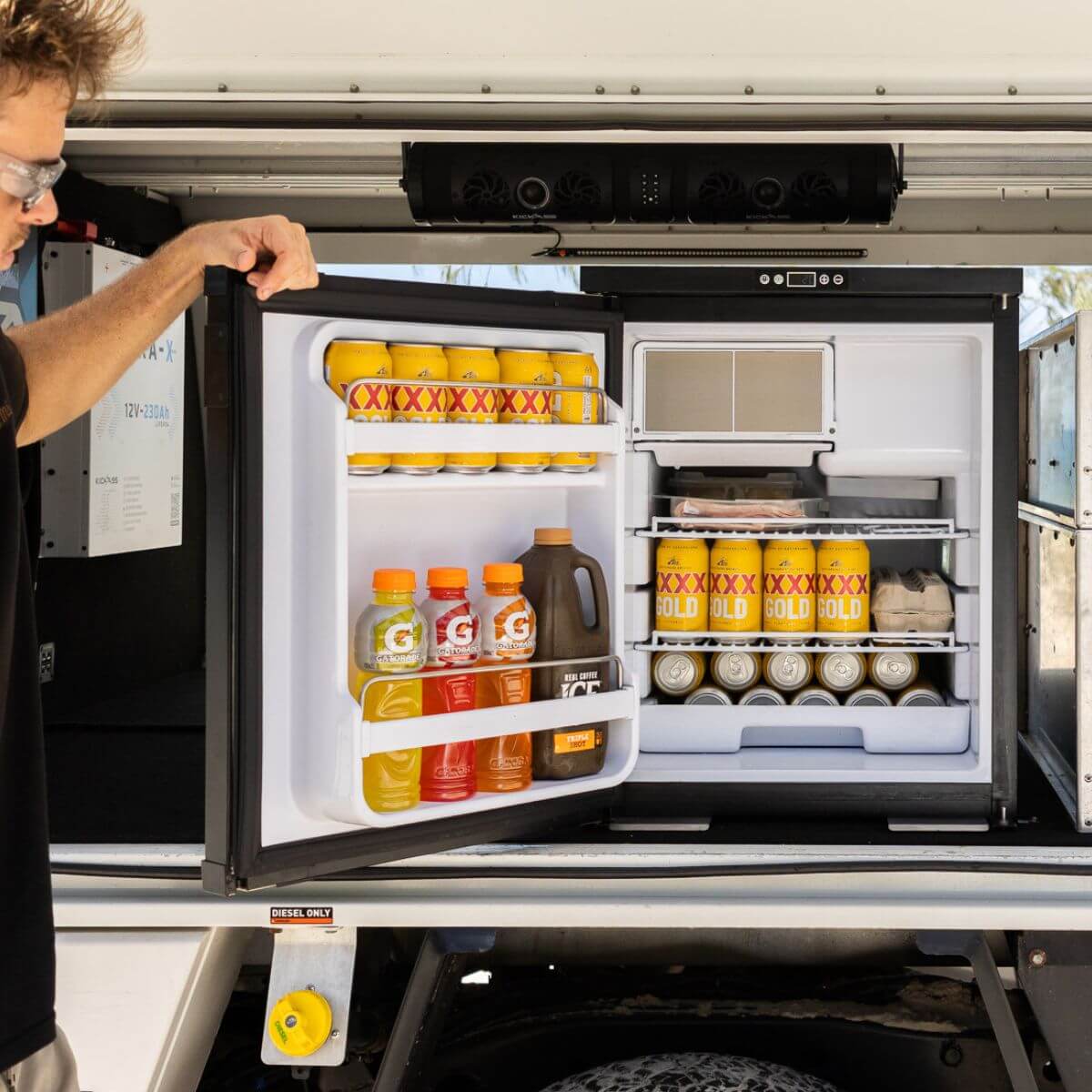 KickAss 80L Upright 12/24V Fridge and Freezer - Fan Forced
