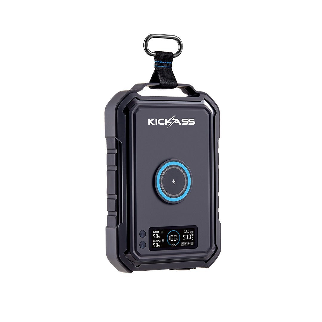 KickAss KickCharge 150Wh Portable Power Pack + Flexible Awning LED Light Kit Bundle