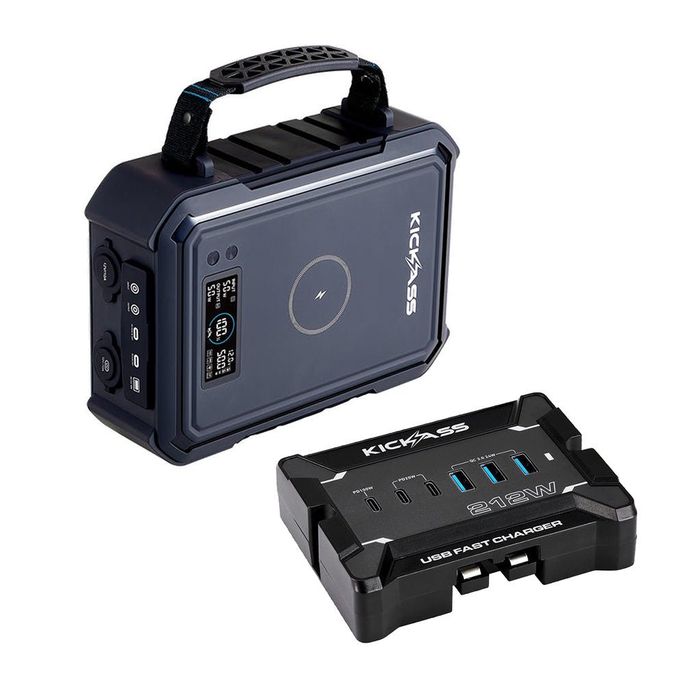 KickAss KickCharge Powerhub Bundle with 12V Anderson To USB Fast Charger