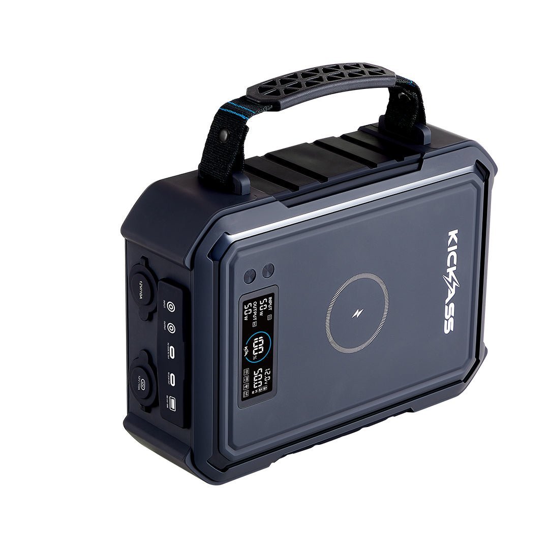KickAss KickCharge Powerhub Portable Power Pack Bundle with Starlink Mini, Projector & Tripod