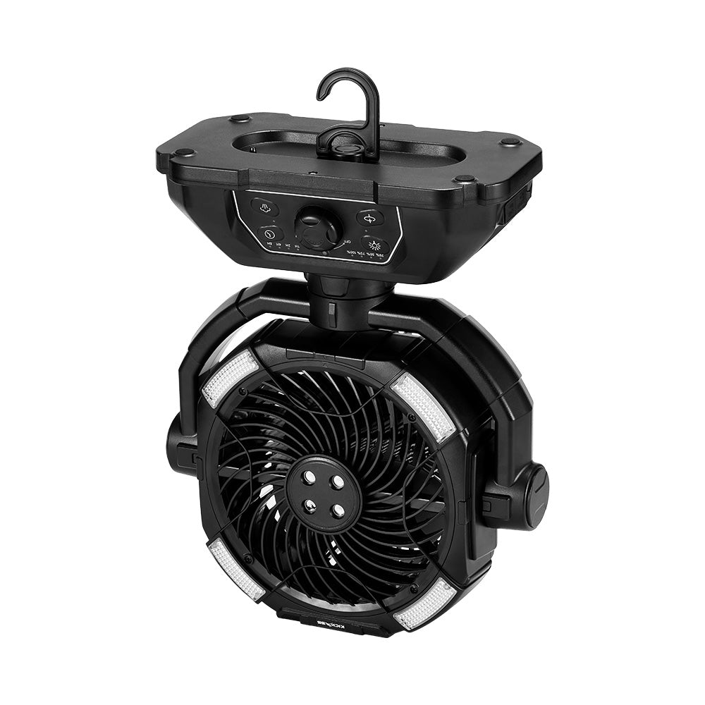 KickAss Portable 20,000mAh Misting Fan with LED & Power Bank for Camping