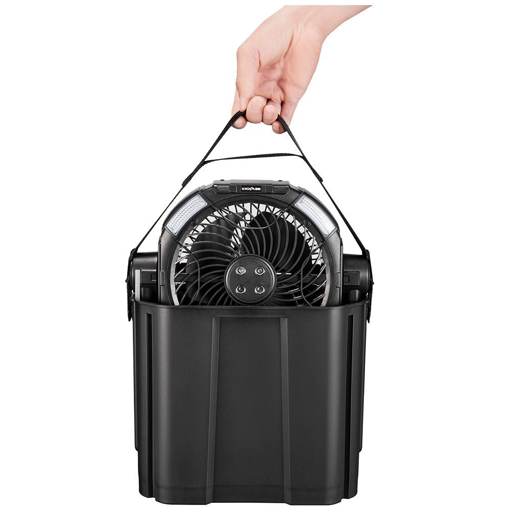 KickAss Portable 20,000mAh Misting Fan with LED & Power Bank for Camping