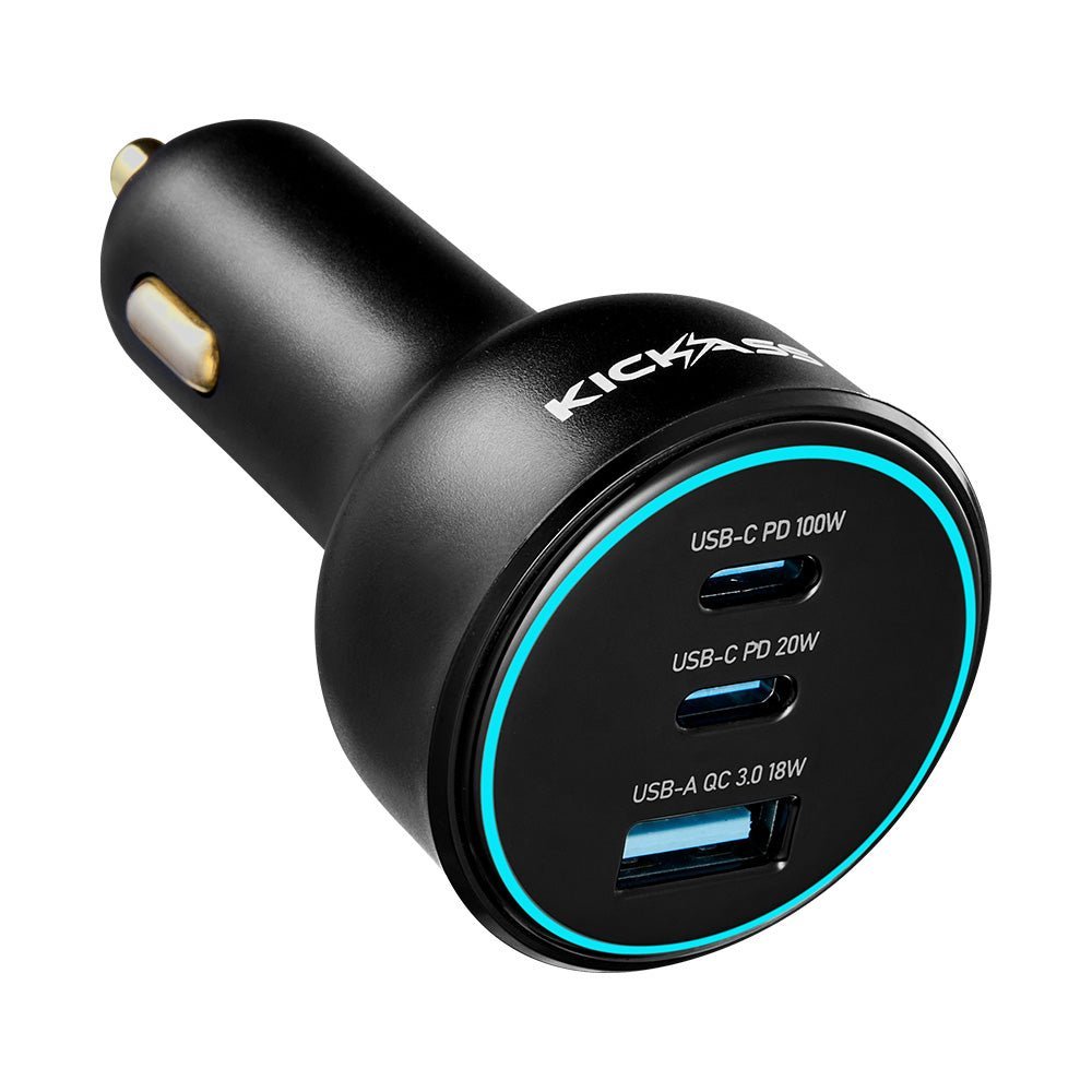 KickAss Power Boost 3000A Jump Starter Bundle with 100W Car Charger and USB-C Cable