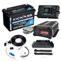 KickAss Smart 12V 120Ah Lithium Premium Dual Battery Kit with 25A DCDC Charger, Display Panel, Tray & Wiring