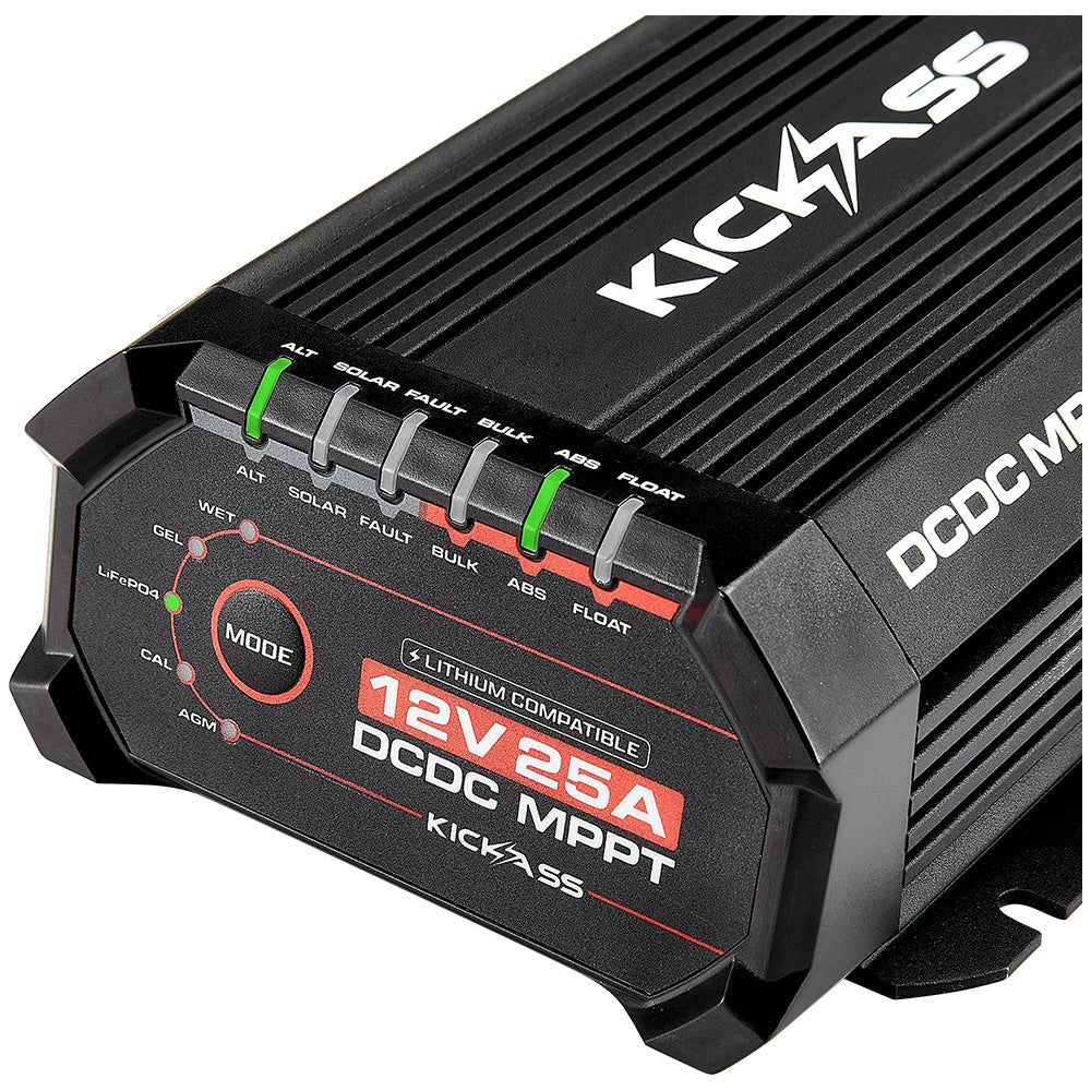 KickAss Smart 12V/24V 25A DCDC Charger With Solar MPPT + Integrated Bluetooth + Pre-Wired Anderson