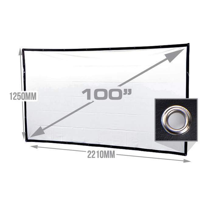 KickAss Projector Bundle with 100" Eyelet Screen, Tripod & Case