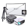 KickAss Projector Bundle with 84" Eyelet Screen, Tripod & Case