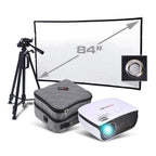 KickAss Projector Bundle with 84" Eyelet Screen, Tripod & Case