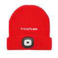 KickAss Beanie with Rechargeable LED Light - Red