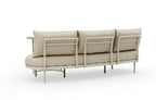 Kiki Beige 3-Seater Curved Garden Sofa and Coffee Table