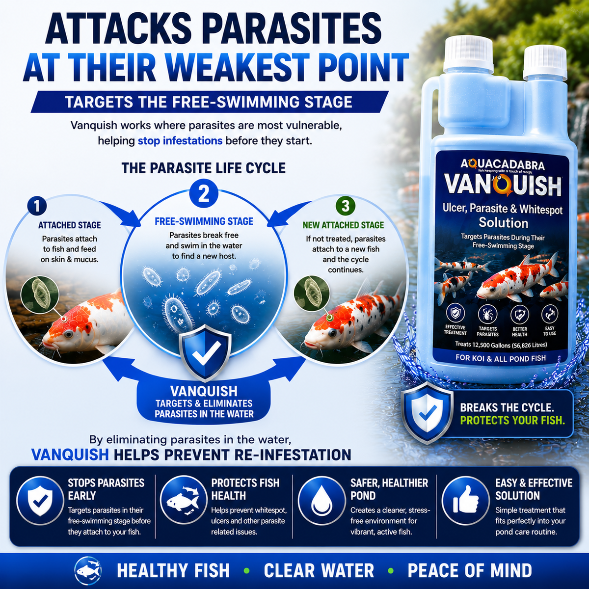 Aquacadabra Vanquish Ulcer Parasite & Whitespot