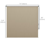 6'W x 6'H Roller Shades for Porch Balcony Gazebo, Beige