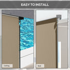 6'W x 6'H Roller Shades for Porch Balcony Gazebo, Beige