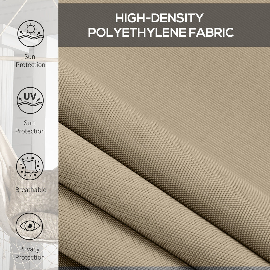 6'W x 6'H Roller Shades for Porch Balcony Gazebo, Beige