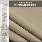 6'W x 6'H Roller Shades for Porch Balcony Gazebo, Beige