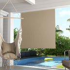 6'W x 6'H Roller Shades for Porch Balcony Gazebo, Beige