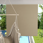 6'W x 6'H Roller Shades for Porch Balcony Gazebo, Beige
