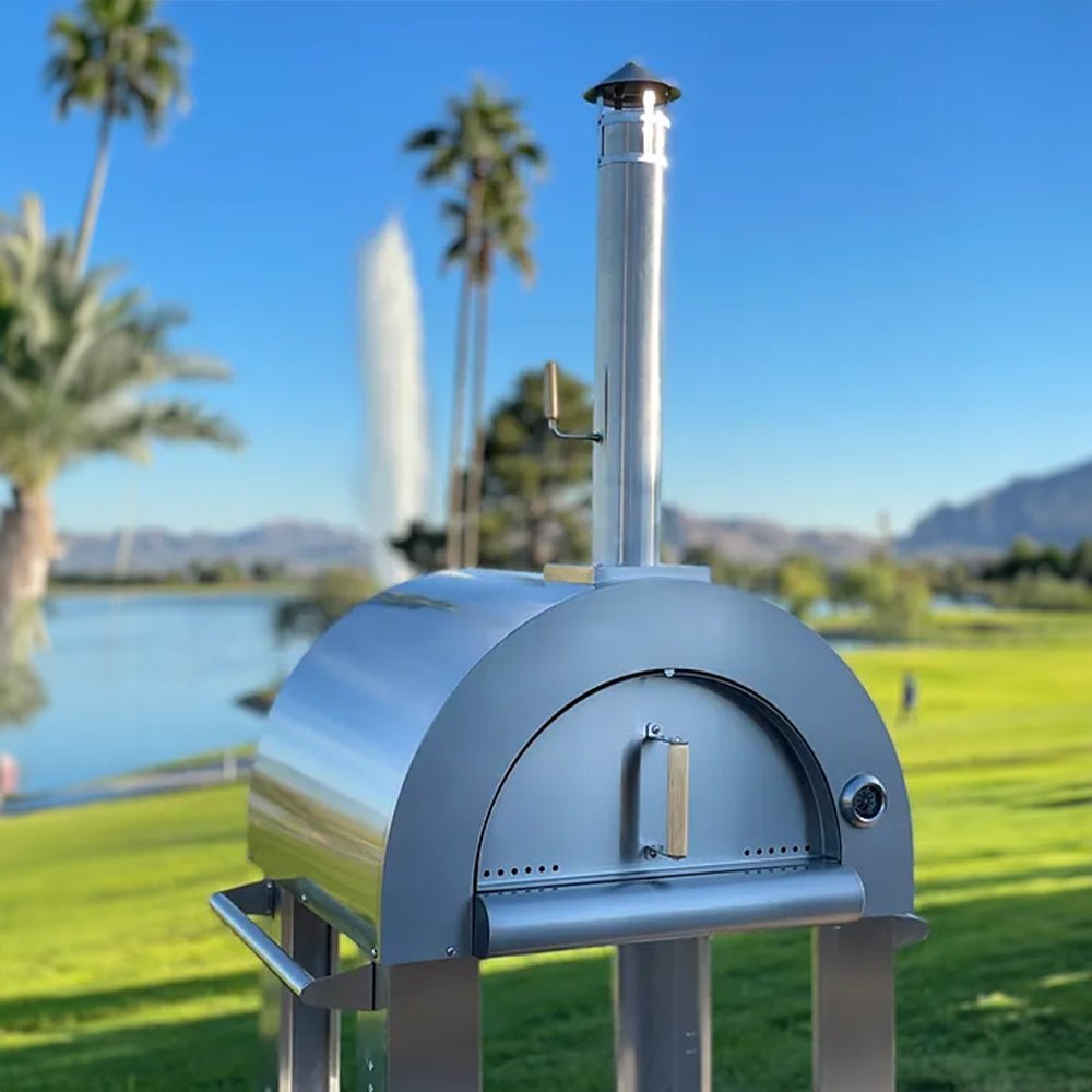 KoKoMo Grills 32-Inch Stainless Steel Wood-Fired Pizza Oven