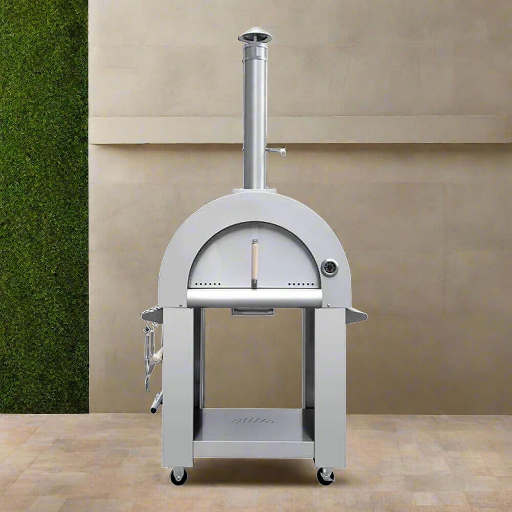 KoKoMo Grills 32-Inch Stainless Steel Wood-Fired Pizza Oven