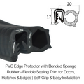 TSEC 115 PVC Large Side Seal With Small Fins - Self Grip - The Seal Extrusion Company LTD