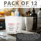 Paint Mixing Cups, 5-Quart (12 Pack) - Plastic Measuring Cups for Liquids, Automotive Painting, Epoxy Resin, Acrylic Arts, Crafts