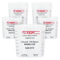 Paint Mixing Cups, 5-Quart (12 Pack) - Plastic Measuring Cups for Liquids, Automotive Painting, Epoxy Resin, Acrylic Arts, Crafts