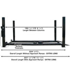 Atlas PRO9000 Extra Tall, Extra Wide Portable Heavy Duty 4-Post Lift 9000 lb. Capacity