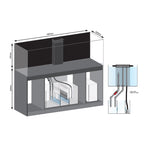 D-D Aqua-Pro Reef 1800 Tank & Cabinet (Platinum Oak)