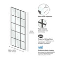 Slider Door Panels - Right Hand French Silk Screen Sliding Glass Shower Door Panel