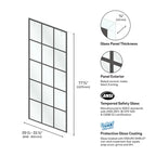 Slider Door Panels - Right Hand French Silk Screen Sliding Glass Shower Door Panel
