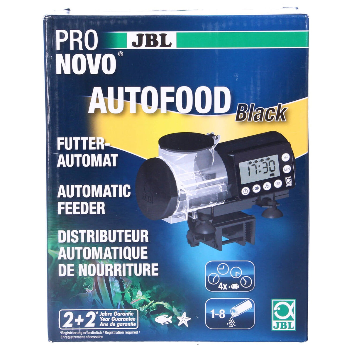 JBL AutoFeed Fish Feeder – Programmable, ProNovo Adapter, Black