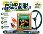 Aquacadabra Fun in the Sun Pond Feeding Bundle – Premium Pellets & Floating Feeding Ring