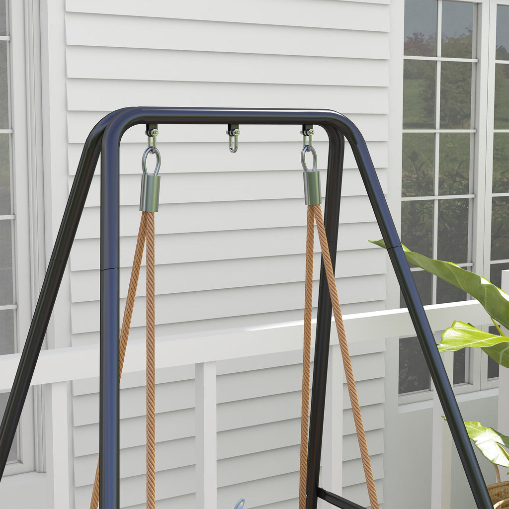Heavy Duty A-Shaped Hammock Chair Stand for Indoor/Outdoor Use, Max 330 lbs, Black