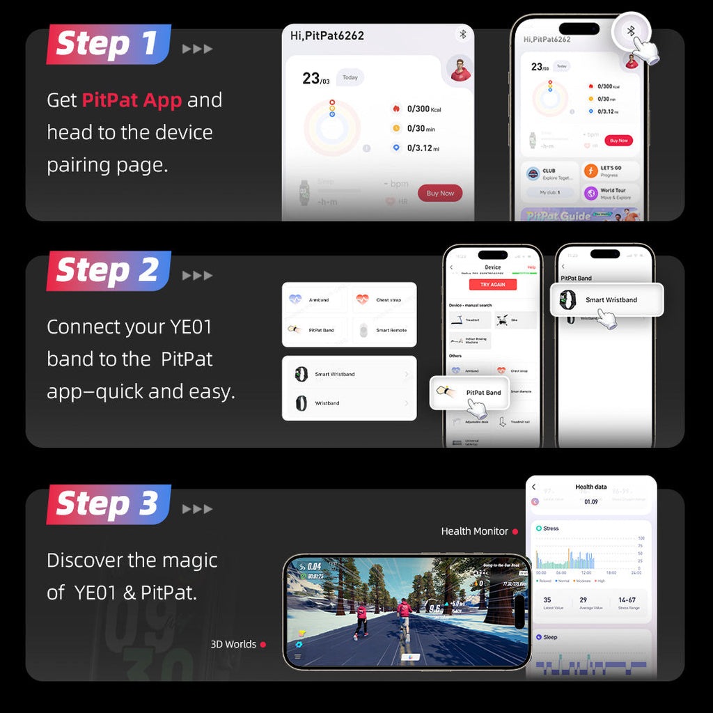 DeerRun® Fitness Smart Watch: Sync to PitPat App & Track Workouts