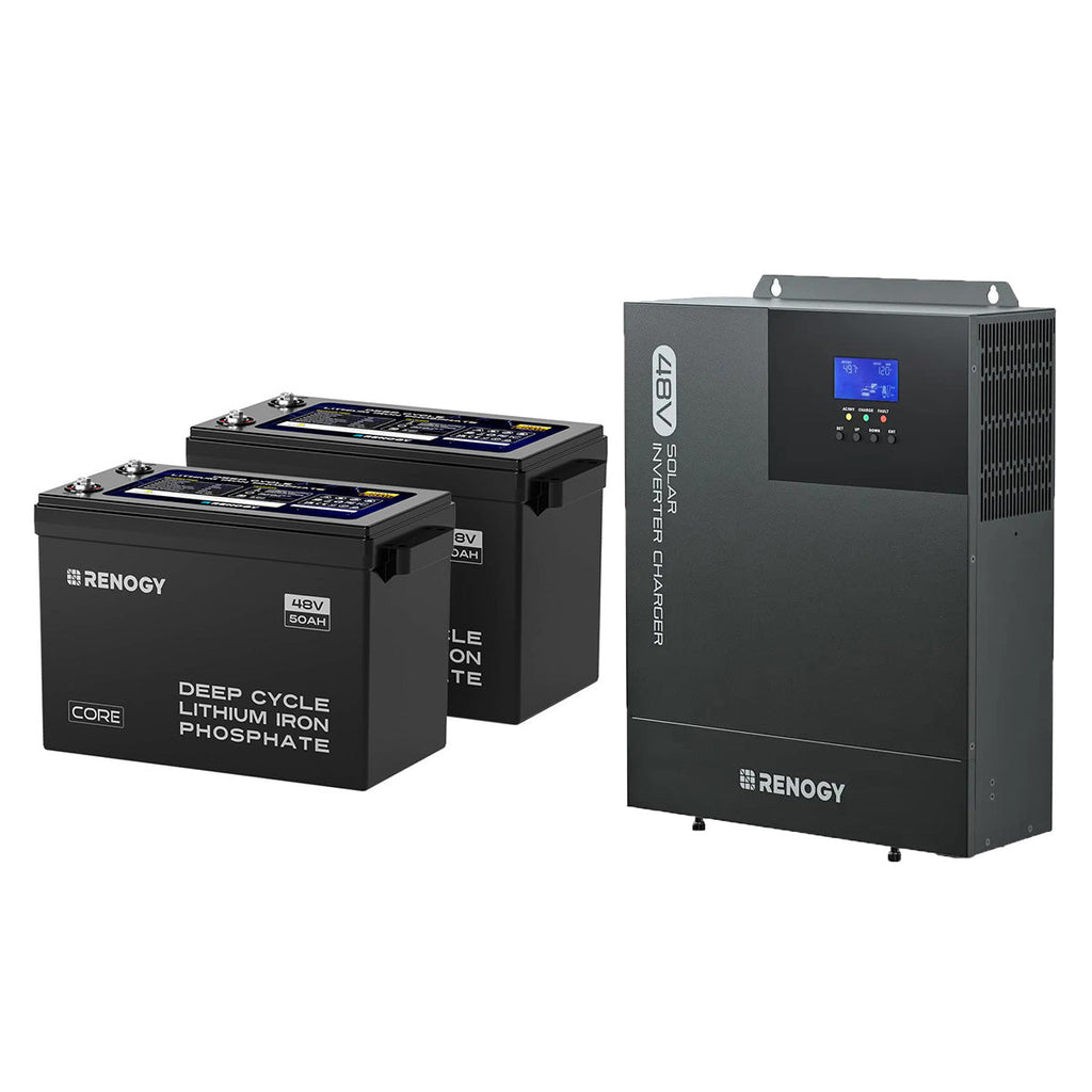 48V Premium Backup System – 50Ah Self-Heating LiFePO4 Battery & 3500W Pure Sine Wave Solar Inverter Charger