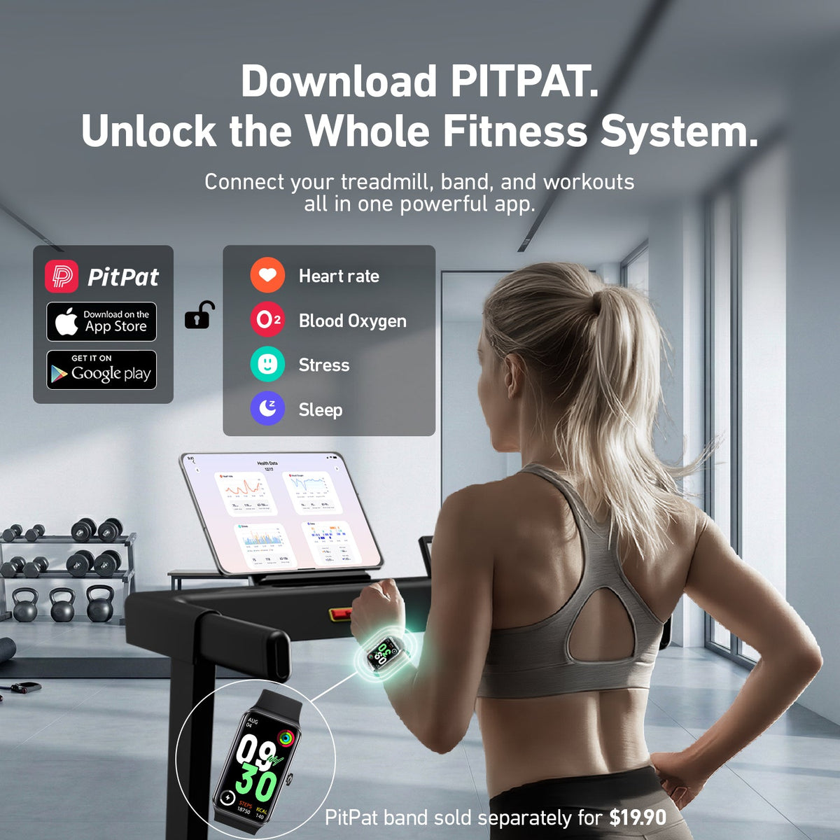 DeerRun® Fitness Smart Watch: Sync to PitPat App & Track Workouts