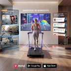 DeerRun All-New 2026 A1 Pro Move+  6% Incline Foldable Treadmill——Upgraded Chip & NFC Support | 350 lbs, 10 mph Dreamy Violet