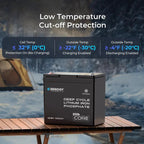 Mini Size 12V 100Ah DuoHeat Tech Lithium Iron Phosphate Battery