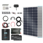 400W 12V Complete Solar Panel Kit with 2.4kWh Batteries