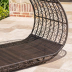 Alora 2-Person Outdoor Wicker Daybed with Aluminum Frame and Cushions