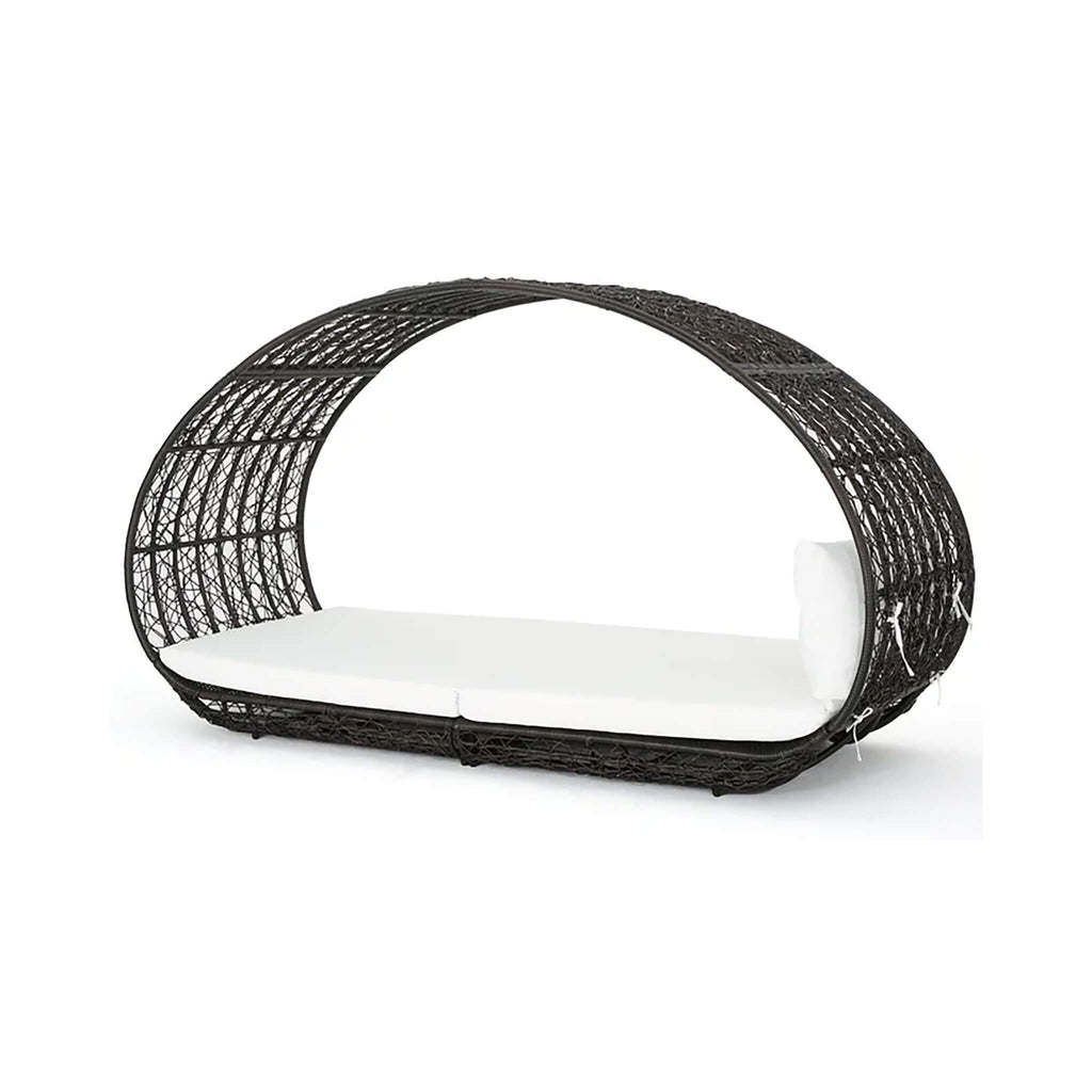 Alora 2-Person Outdoor Wicker Daybed with Aluminum Frame and Cushions