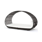 Alora 2-Person Outdoor Wicker Daybed with Aluminum Frame and Cushions