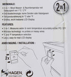 Fluval 2in1 Wireless Aquarium Thermometer & Room Monitor