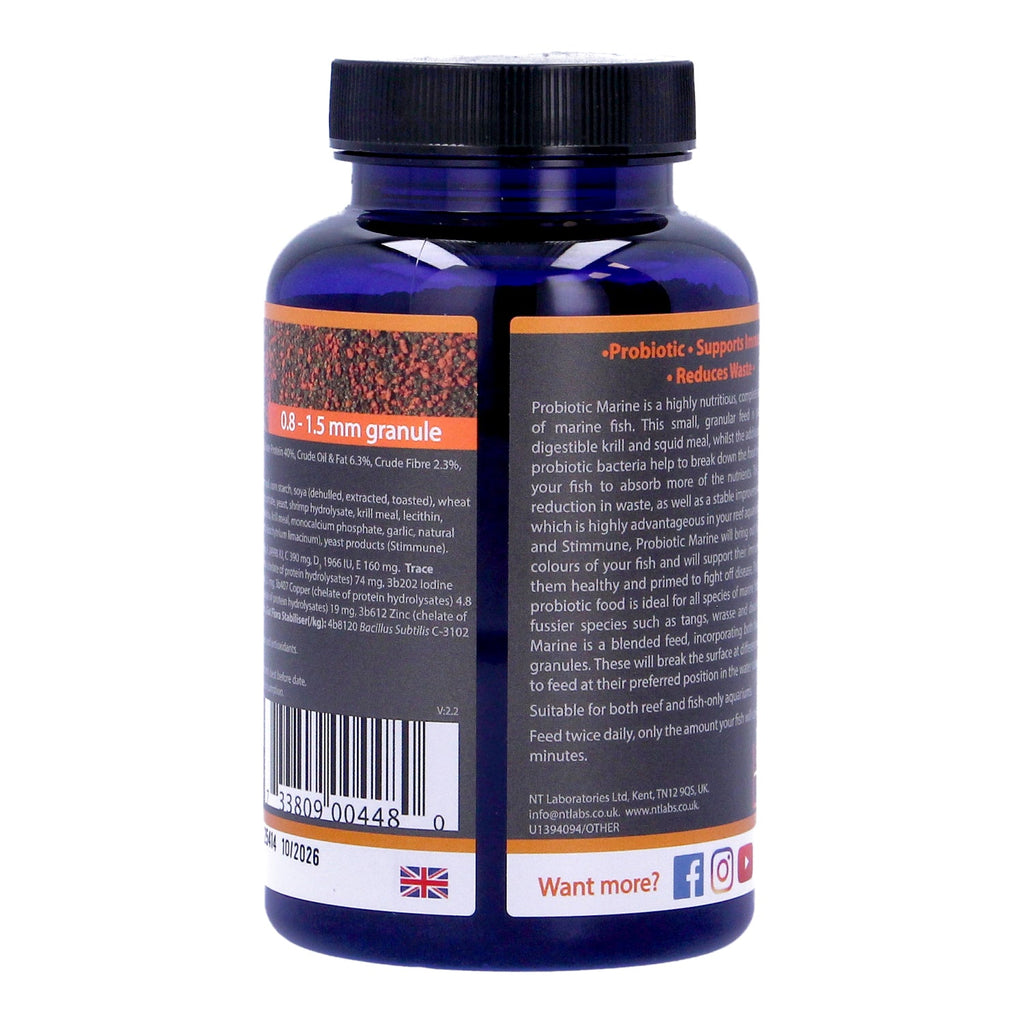 NT Labs Pro-f Probiotic Marine Fish Food - Enhances Digestion
