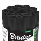 Wavy Plastic Garden Lawn Edging, H=25CM, L=9M, Black