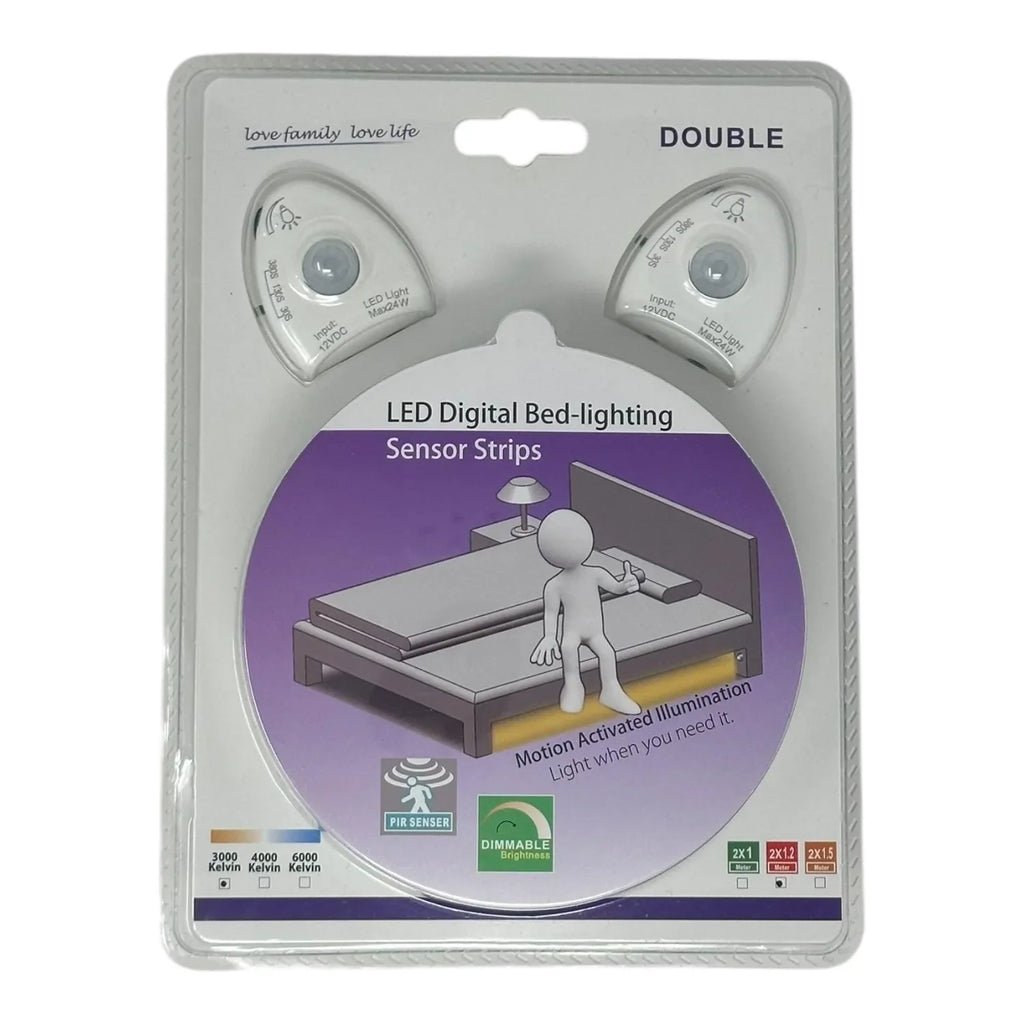 LED Strip Light Kit with Motion Sensor 12V Warm White | Twin Pack