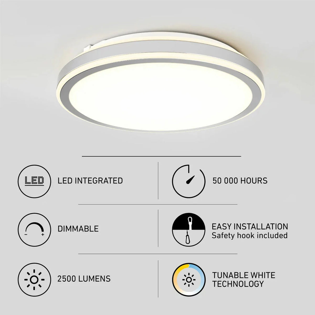 Artika Altitude LED Ceiling Light Fixture 35W 2500lm Dimmable