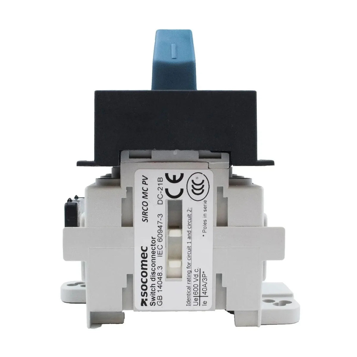40A DC Isolator Switch 600VDC 3-Pole | Socomec Sirco MV PV