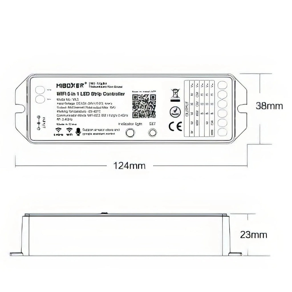 MiBoxer WL5 WiFi 5 in 1 LED Strip Controller RGB+CCT 12-24V